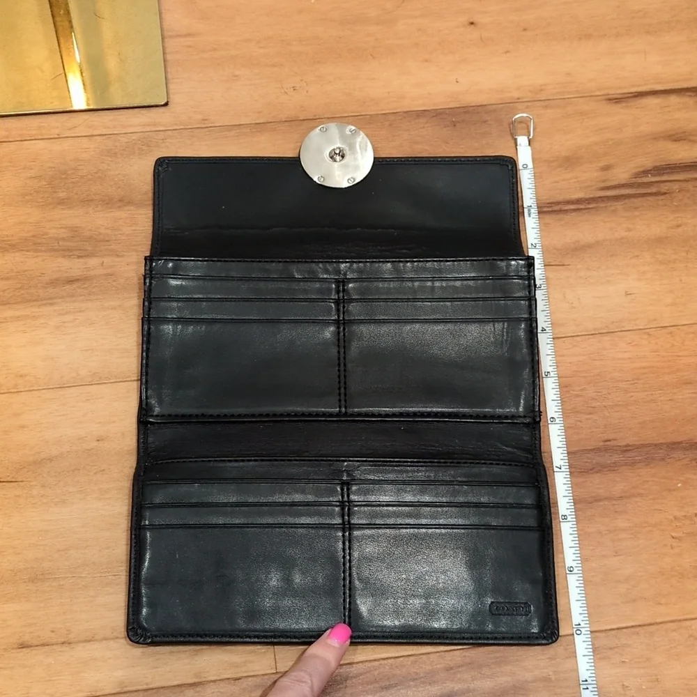 Coach Alexandra Black Leather Envelope wallet - Picture 6 of 15